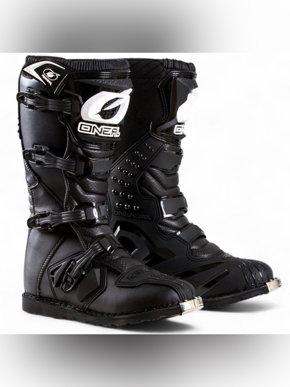 Oneal Rider Pro Size 12 Black Racing Pro Motocross Sport Boots 0325-110 MX